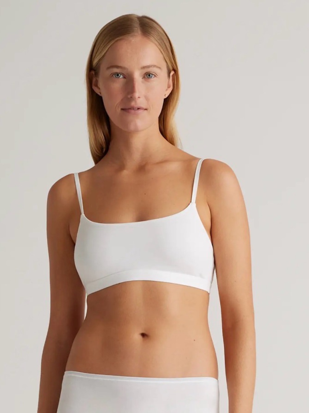 Quince Organic Cotton Scoop Lightweight Bralette. 2 pack